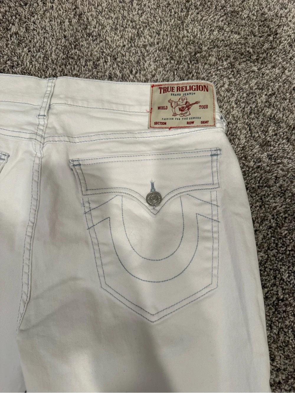 True Religion Geno Super T Slim Flap Jeans NWT White Size 34